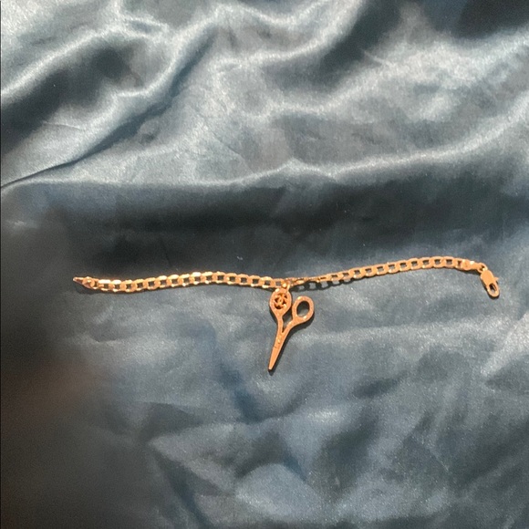 CHANEL Stamped Charm made into Gold Logo Bracelet on Stainless Steel - Picture 1 of 5